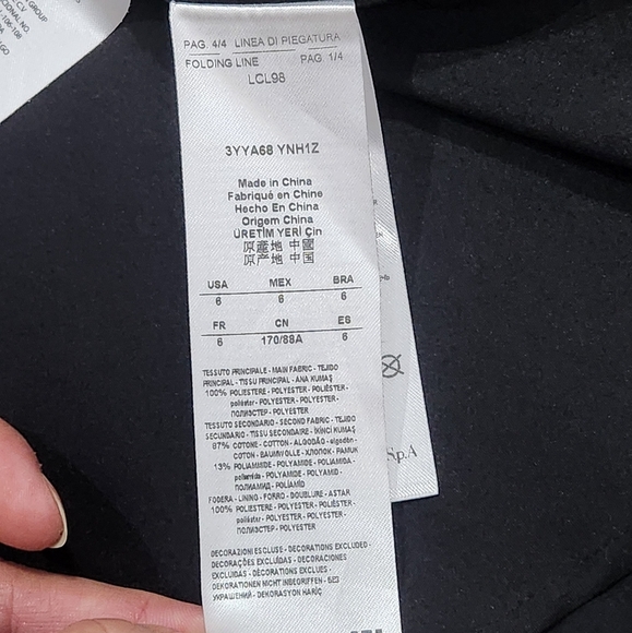 A|X Armani Exchange Dress Womens 6 Black A-Line Flare V Neck Cocktail Sleeveless - Picture 8 of 9